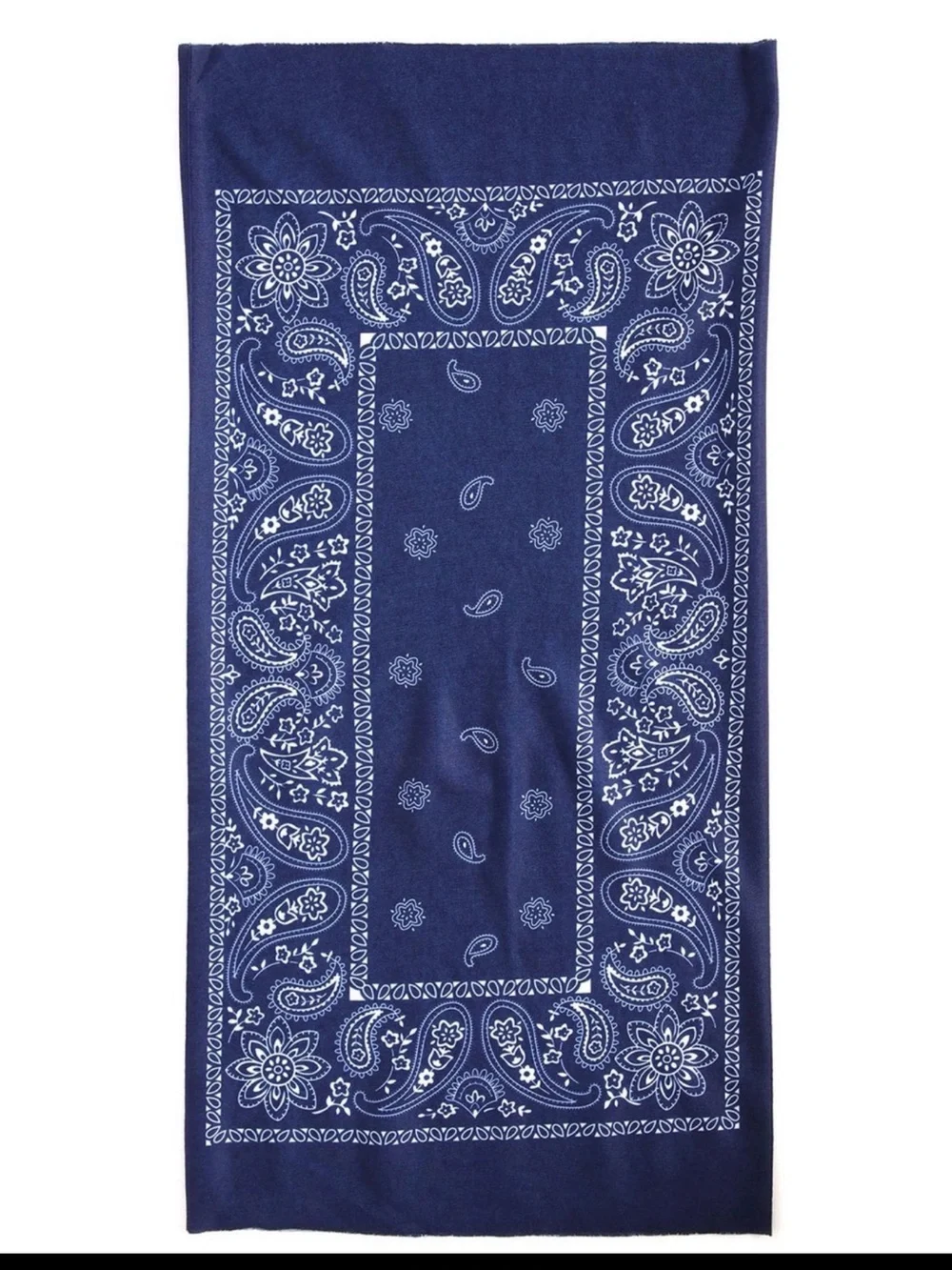 Navy Blue Paisley Bandana Scarf